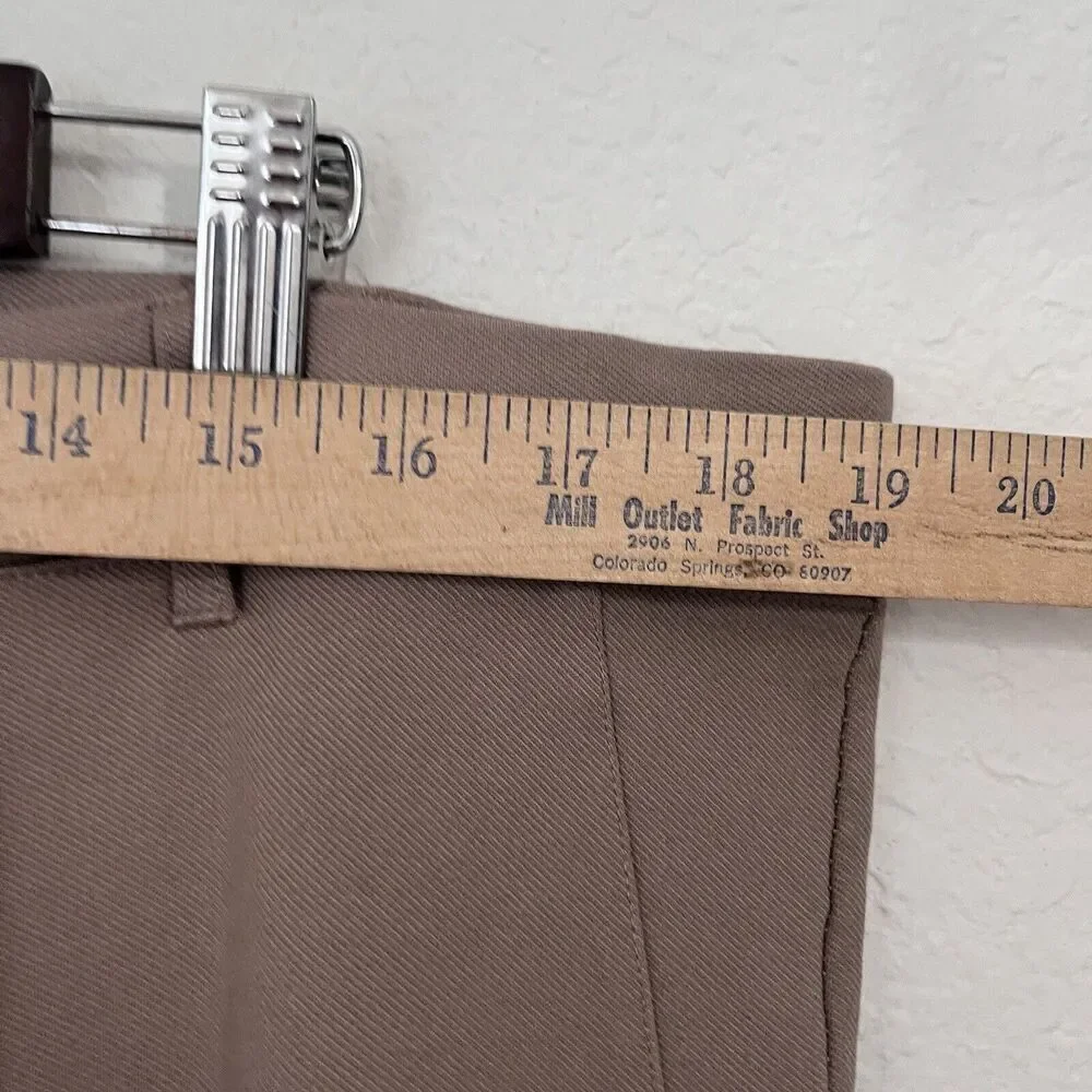 BETABRAND Womens 2X Taupe Classic Dress Pant Yoga Pants Straight Leg High Rise